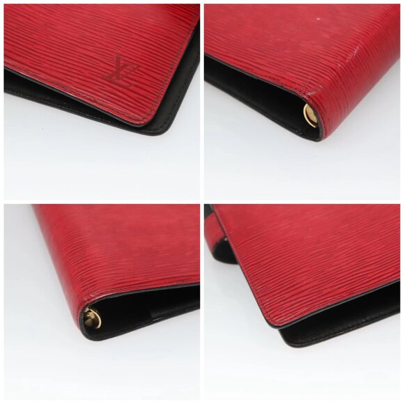 LOUIS VUITTON Epi Agenda MM Day Planner Cover Red LV Auth - Picture 16 of 16
